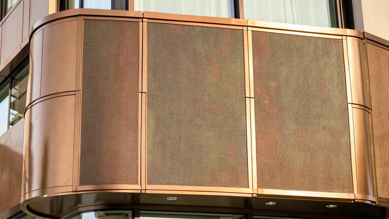 Decorative aluminum cladding finish detail