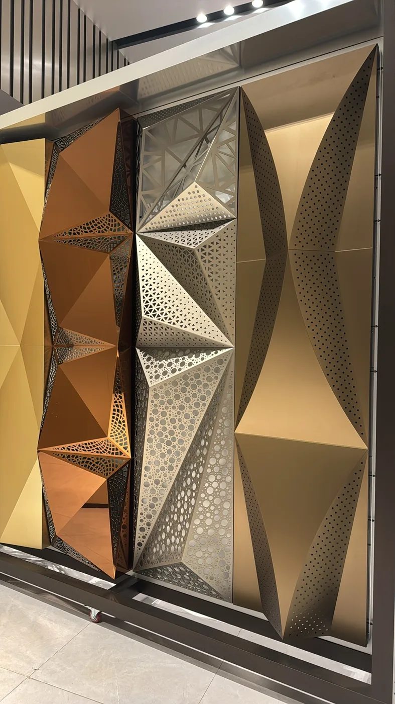 Stucco-texture aluminum panel sample